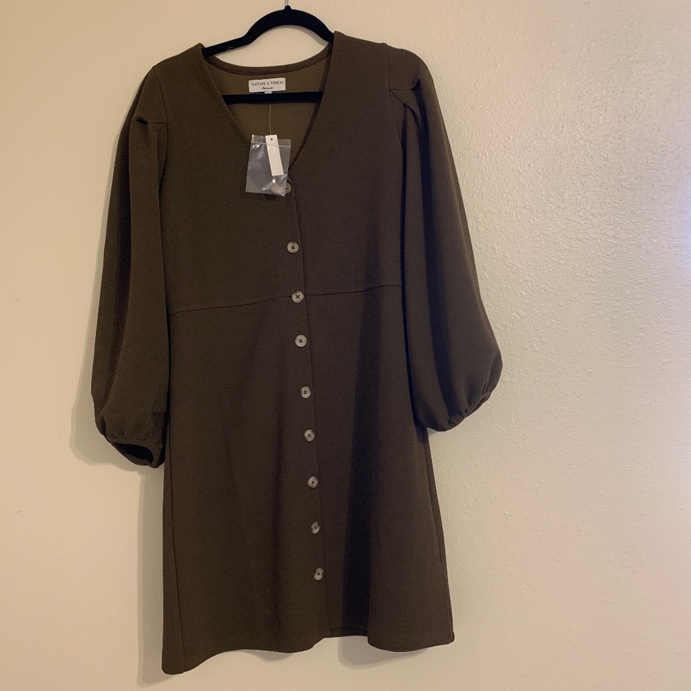 Madewell Texture and Thread Balloon Sleeve Dress szM
